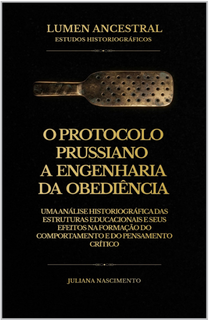 Capa do livro O Protocolo Prussiano: A Engenharia da Obediência, de Juliana Nascimento