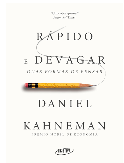 Capa do livro Rápido e Devagar: Duas Formas de Pensar, de Daniel Kahneman